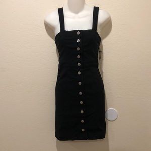Black Bodycon Button Up Dress